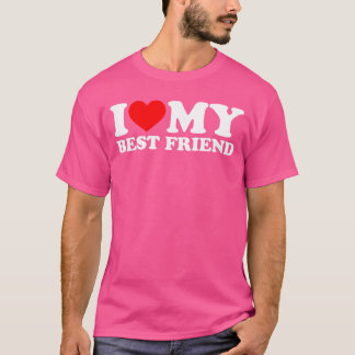 Ich liebe meinen besten Freund Retro T-Shirt