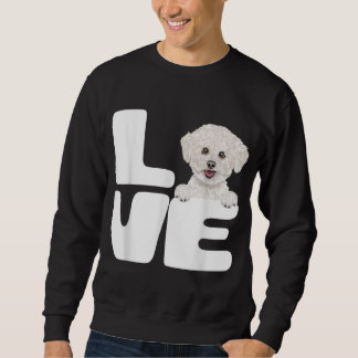 Ich Liebe meinen Bichons Frise Hund Lover Sweatshirt
