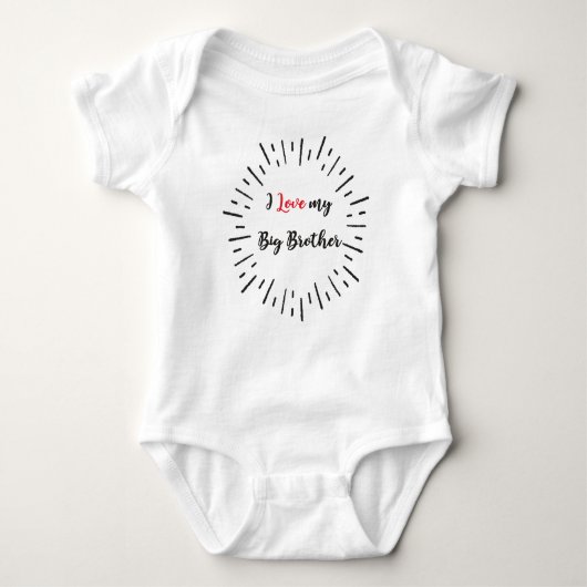 Ich Liebe meinen Big Brother Romper Baby Strampler (Vorderseite)