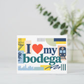 "Ich [liebe] meinen Bodega" Postkarte (Stehend Vorderseite)