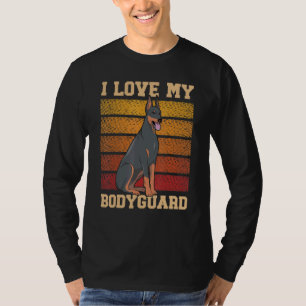 Ich liebe meinen Bodyguard-Dobermann-Welpen Dobie T-Shirt