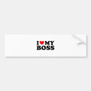 Ich Liebe meinen Boss Funny Red Heart Boss Ich hör Autoaufkleber