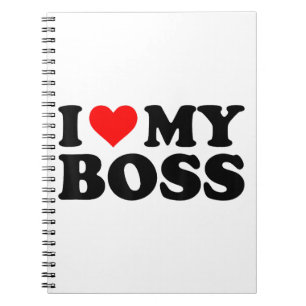 Ich Liebe meinen Boss Funny Red Heart Boss Ich hör Notizblock