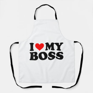 Ich Liebe meinen Boss Funny Red Heart Boss Ich hör Schürze