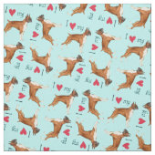 Ich Liebe meinen Boxer Stoff (Muster)