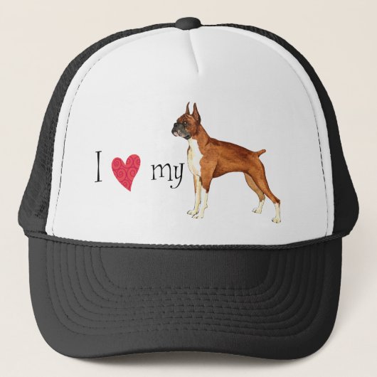 Ich Liebe meinen Boxer Truckerkappe (Vorderseite)