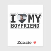 Ich Liebe meinen Boyfriend Foto Sticker (Blatt)