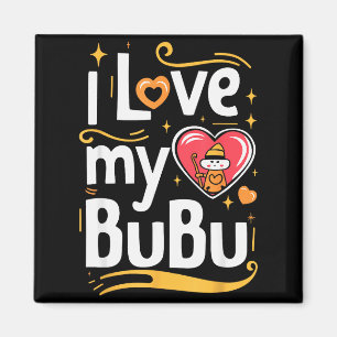 Ich liebe meinen Bubu süßen Valentinstag Kleinkind Magnet