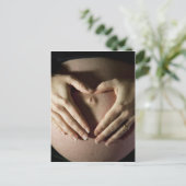 Ich Liebe meinen Bump Ankündigungspostkarte (Stehend Vorderseite)