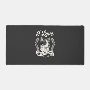 Ich liebe meinen Cattle Dog Vintage Hunde Liebhabe Schreibtischunterlage