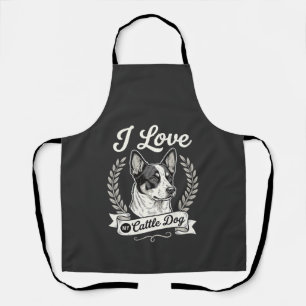 Ich liebe meinen Cattle Dog Vintage Hunde Liebhabe Schürze