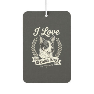 Ich liebe meinen Cattle Dog Vintage-Hundefreund Autolufterfrischer