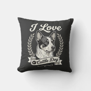 Ich liebe meinen Cattle Dog Vintage-Hundefreund Kissen