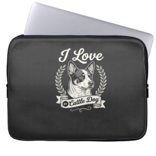 Ich liebe meinen Cattle Dog Vintage-Hundefreund Laptopschutzhülle