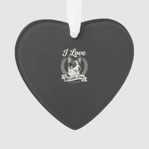 Ich liebe meinen Cattle Dog Vintage-Hundefreund Ornament