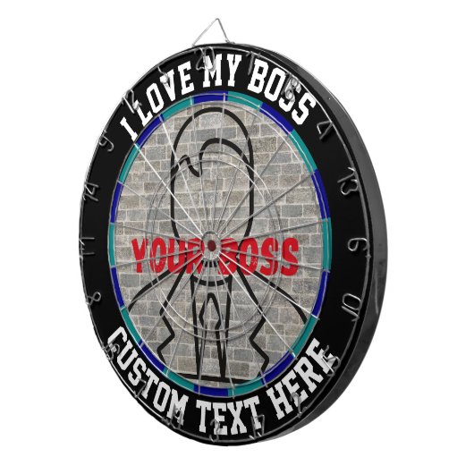 Ich Liebe meinen Chef Dart Spaß Spiel Stress Relie Dartscheibe (Vorderseite rechts)