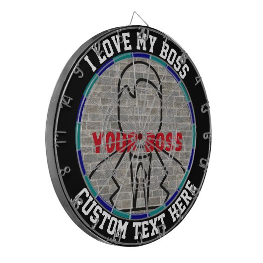 Ich Liebe meinen Chef Dart Spaß Spiel Stress Relie Dartscheibe (Vorderseite Links)