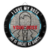 Ich Liebe meinen Chef Dart Spaß Spiel Stress Relie Dartscheibe (vorne)