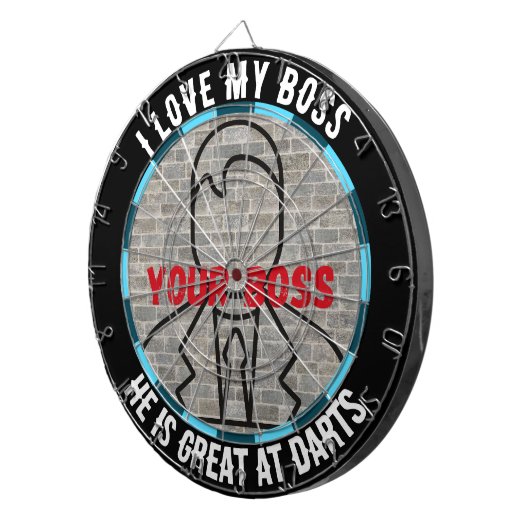 Ich Liebe meinen Chef Dart Spaß Spiel Stress Relie Dartscheibe (Vorderseite rechts)