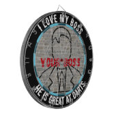 Ich Liebe meinen Chef Dart Spaß Spiel Stress Relie Dartscheibe (Vorderseite Links)