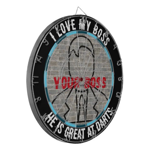 Ich Liebe meinen Chef Dart Spaß Spiel Stress Relie Dartscheibe (Vorderseite Links)