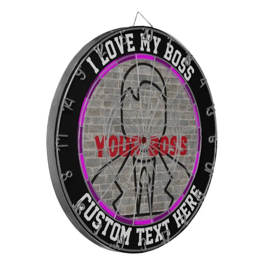 Ich Liebe meinen Chef Dart Spaß Spiel Stress Relie Dartscheibe (Vorderseite Links)