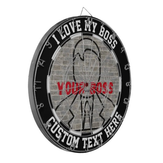 Ich Liebe meinen Chef Dart Spaß Spiel Stress Relie Dartscheibe (Vorderseite Links)