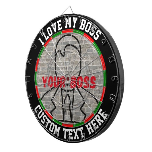Ich Liebe meinen Chef Dart Spaß Spiel Stress Relie Dartscheibe (Vorderseite rechts)