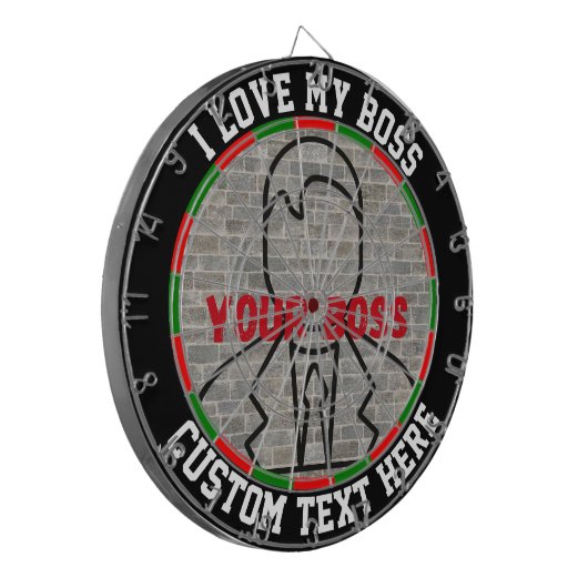 Ich Liebe meinen Chef Dart Spaß Spiel Stress Relie Dartscheibe (Vorderseite Links)