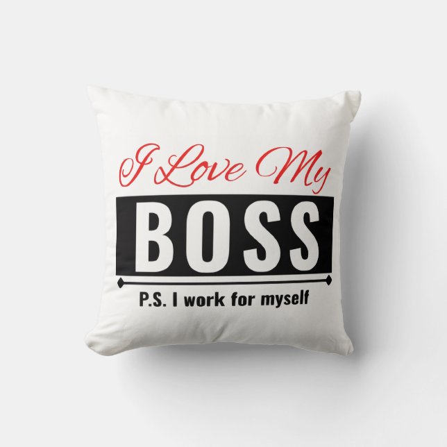 Ich Liebe meinen Chef Kissen (Vorderseite)