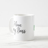 Ich liebe meinen Chef - QC geprüft Kaffeetasse (Vorderseite Links)