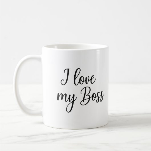Ich liebe meinen Chef - QC geprüft Kaffeetasse (Links)