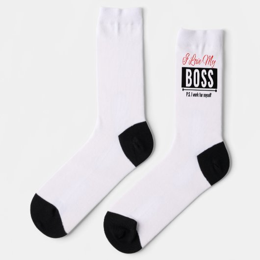 Ich liebe meinen Chef Socken (Linkes Detail)