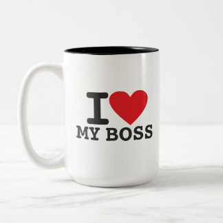 Ich Liebe meinen Chef Zweifarbige Tasse
