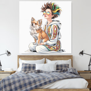 ich liebe meinen Chihuahua Leinwanddruck