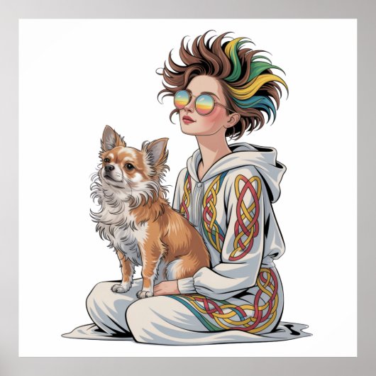 ich liebe meinen Chihuahua Poster (Vorne)