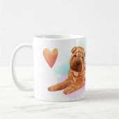 Ich Liebe meinen chinesischen Shar-Pei-Namen Custo Kaffeetasse (Links)