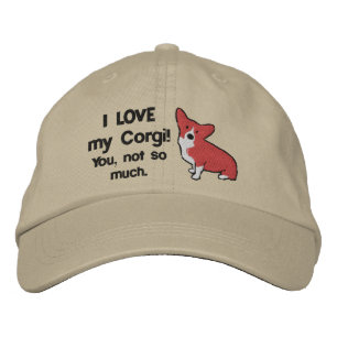 Ich Liebe meinen Corgi bestickter Hut