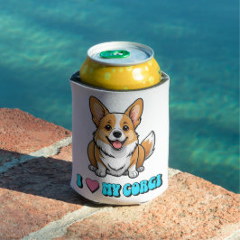 Ich liebe meinen Corgi Dosenkühler
