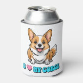 Ich liebe meinen Corgi Dosenkühler (Kanne Vorderseite)