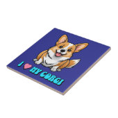 Ich liebe meinen Corgi Fliese (Seite)