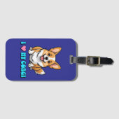 Ich liebe meinen Corgi Gepäckanhänger (Vorderseite (Horizontal))
