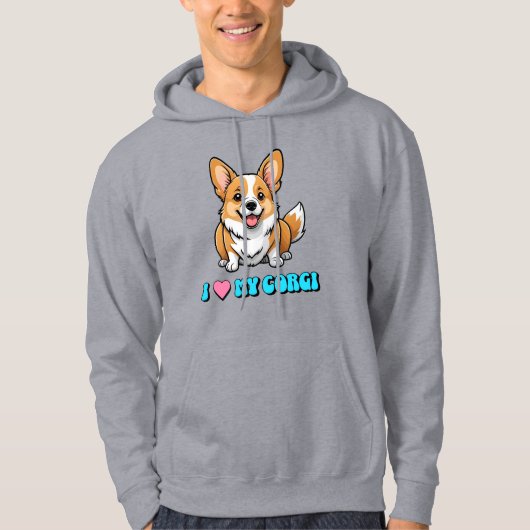 Ich liebe meinen Corgi Hoodie (Vorderseite)