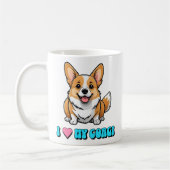 Ich liebe meinen Corgi Kaffeetasse (Links)