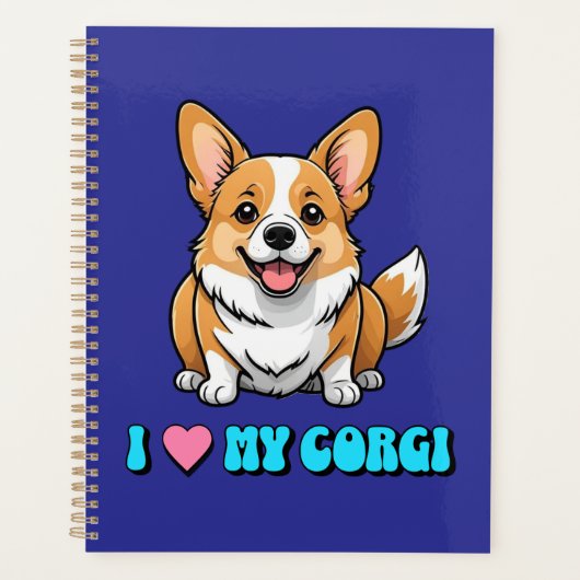 Ich liebe meinen Corgi Planer (Vorderseite)