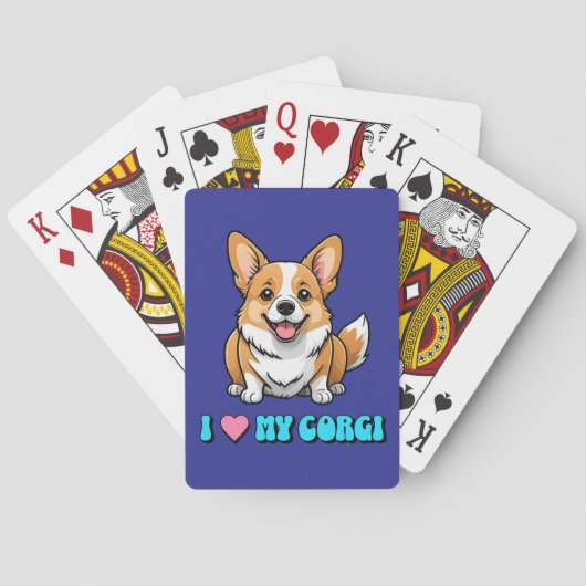 Ich liebe meinen Corgi Spielkarten (Rückseite)