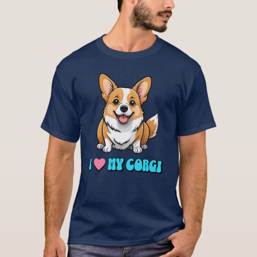 Ich liebe meinen Corgi T-Shirt (Vorderseite)