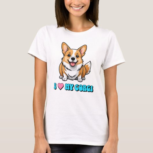 Ich liebe meinen Corgi T-Shirt (Vorderseite)