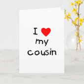 Ich Liebe meinen Cousin Karte (Gelbe Blume)