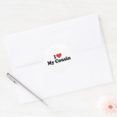 Ich Liebe meinen Cousin Runder Aufkleber (Umschlag)